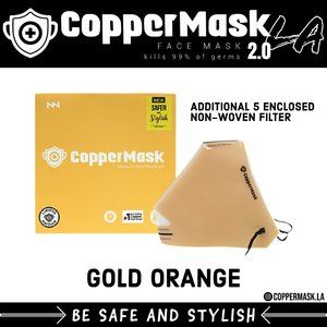 CopperMask 2.0 Face Mask Gold Orange